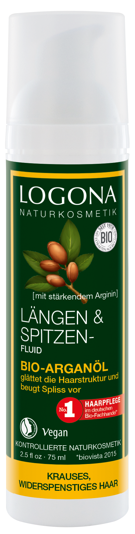 Längen- Naturkosmetik LOGONA Bio-Arganöl | und Spitzenfluid
