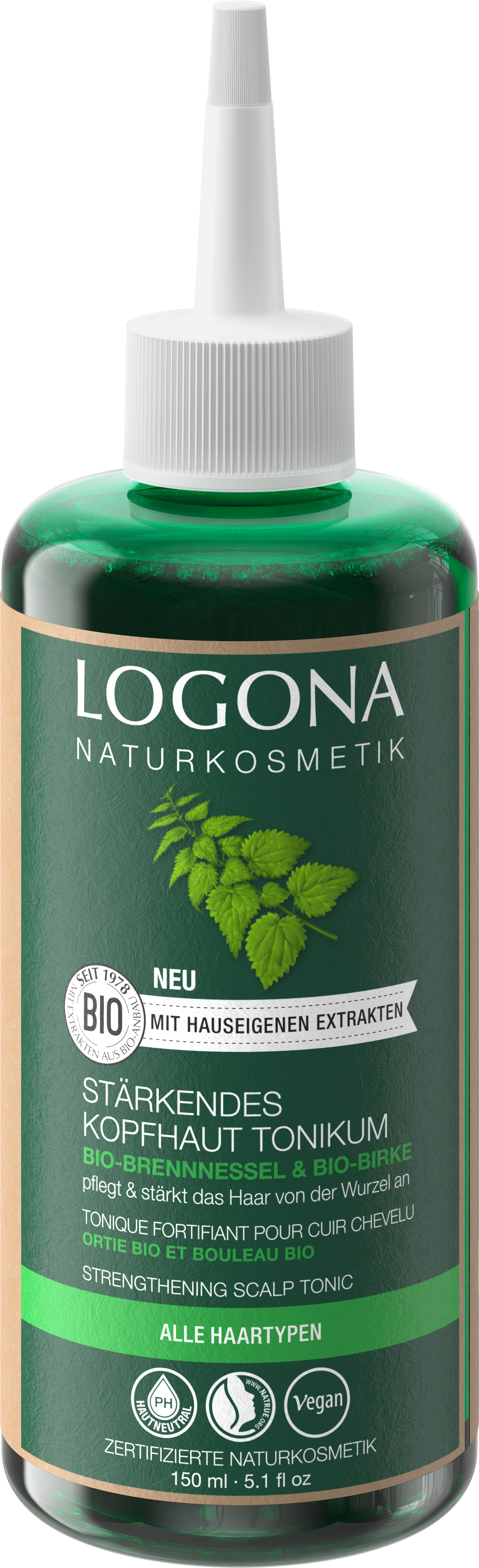 Stärkendes Kopfhaut Tonikum Bio-Brennnessel & Bio-Birke | LOGONA  Naturkosmetik
