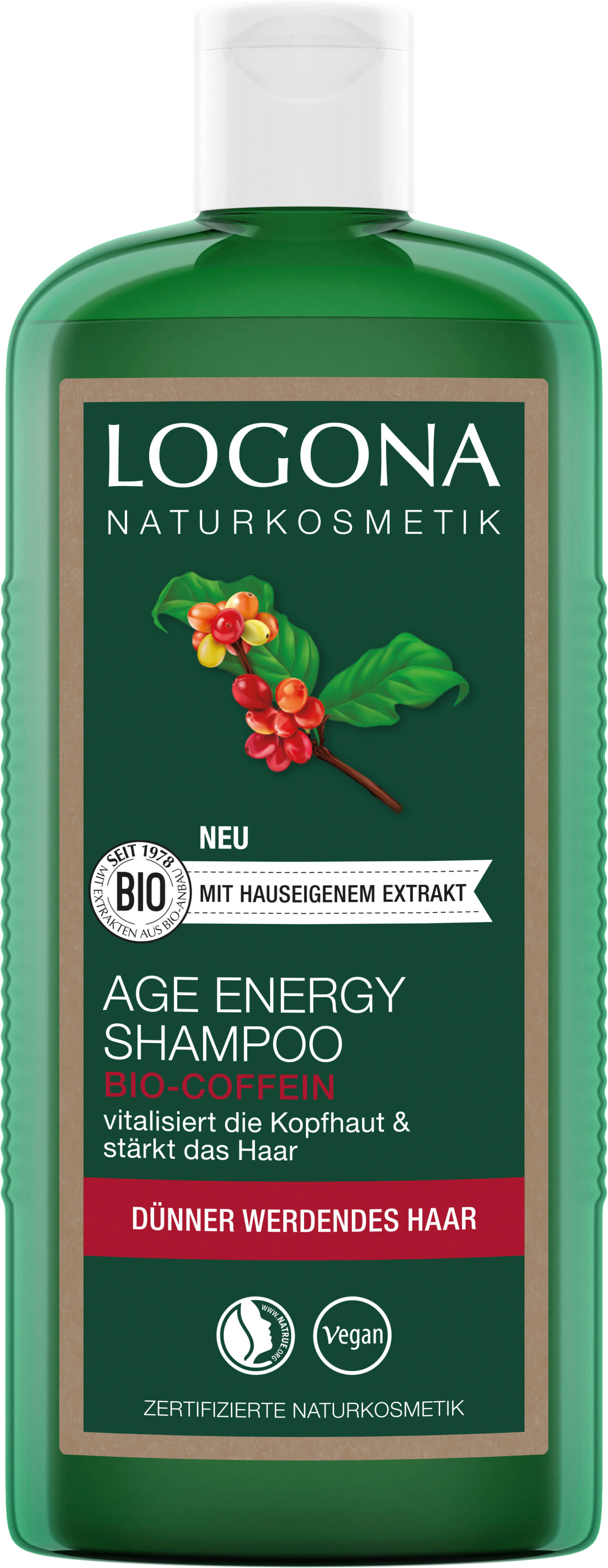 Age Energy LOGONA Naturkosmetik | Shampoo Bio-Coffein