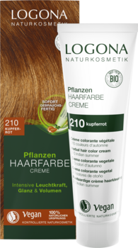 Pflanzen-Haarfarbe Creme 210 Kupferrot