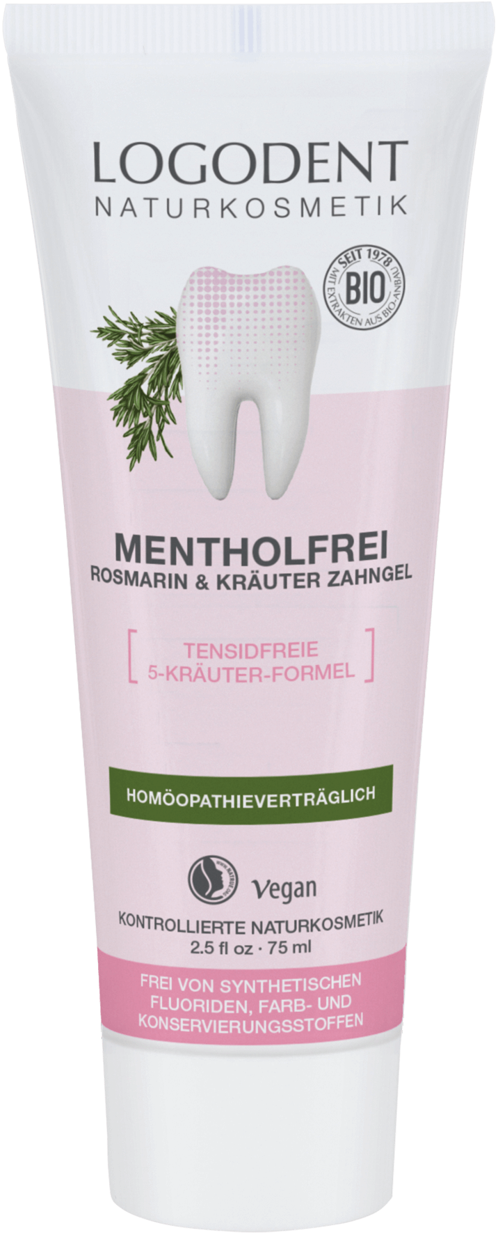 MENTHOLFREE Rosemary herbal toothpaste LOGONA Natural Cosmetics